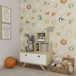 The Cuby Desk | Kids Bookshelf With 2 Drawers