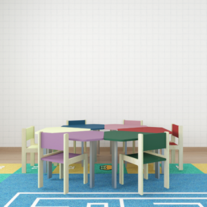 Buddy Circle Table Set | Preschool Group Learning Table And Chairs